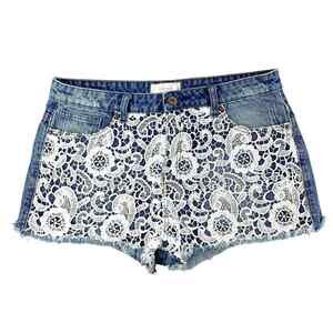 Forever 21 Women's Jean Shorts Sz 31 Booty Cut High Rise Denim Cut Off